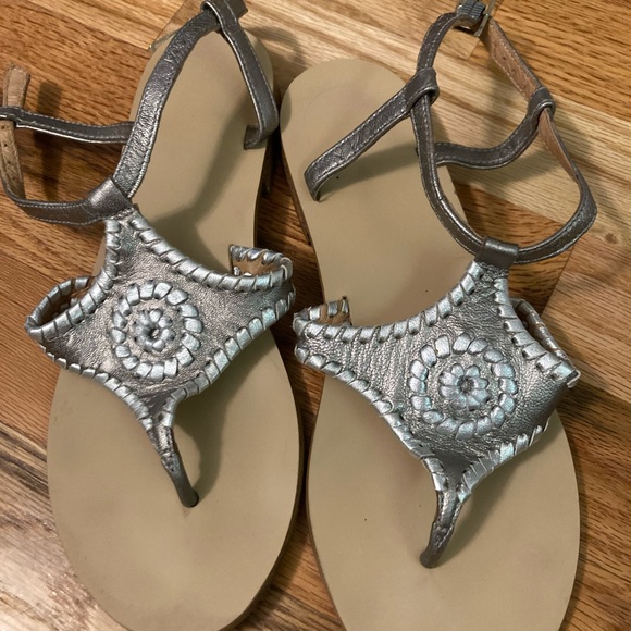 Jack Rogers Sandals Pewter Size 7 - Picture 1 of 4